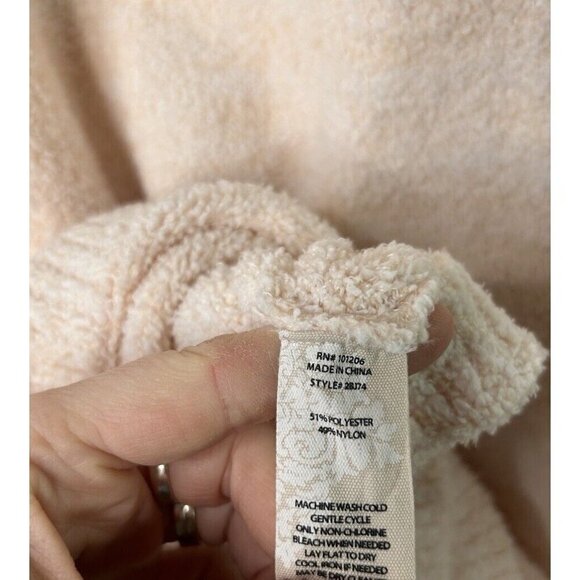 Soft Surroundings Cozy Sweatshirt Pink Cowl Neck Kangaroo Pockets Size Medium - Picture 12 of 12